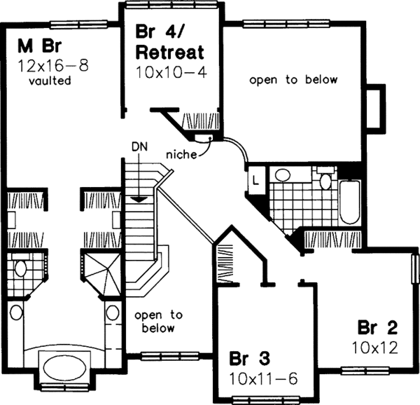House Blueprint - Contemporary Floor Plan - Upper Floor Plan #320-644