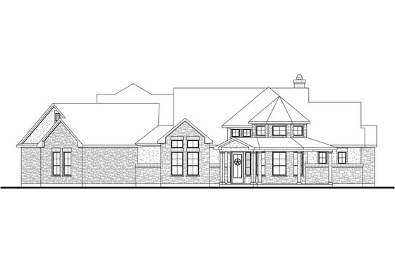Exterior - Other Elevation 1 for European House Plan #80-200 - 4 bed, 4 bath