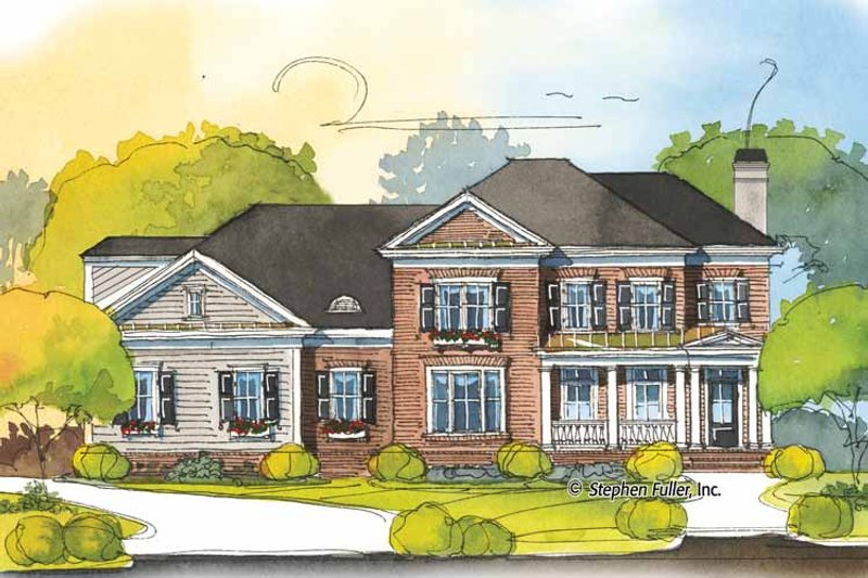 Home Plan - Exterior - Front Elevation 3 for Colonial House Plan #429-400 - 3 bed, 3.5 bath