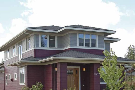 Exterior - Front Elevation 5 for Prairie House Plan #895-62 - 4 bed, 2.5 bath