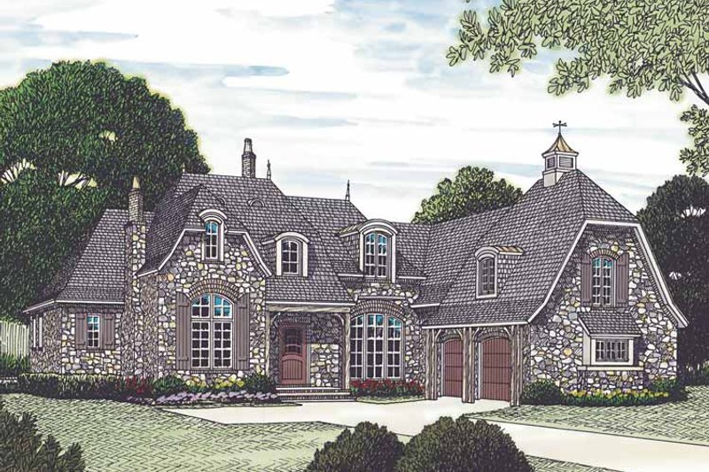 Architectural House Design - European Exterior - Front Elevation Plan #453-579
