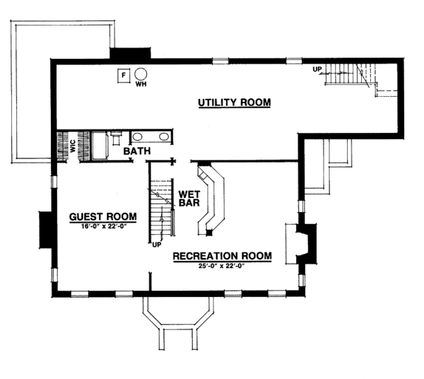 Home Plan - Classical Floor Plan - Lower Floor Plan #1016-9