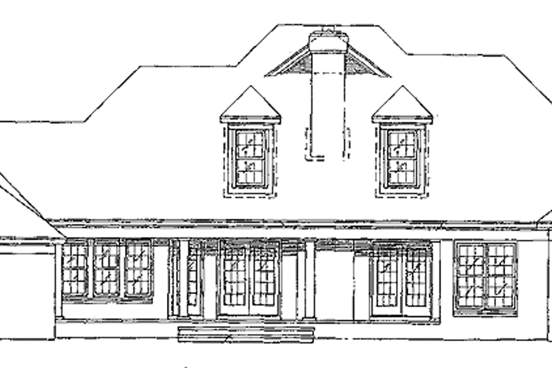 Home Plan - Exterior - Rear Elevation for Country House Plan #952-154 - 3 bed, 2.5 bath