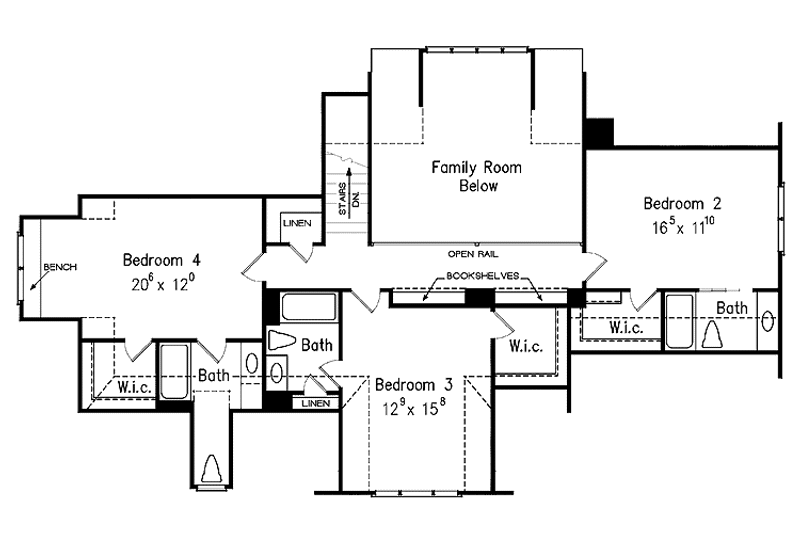 Home Plan - Floor Plan - Upper Floor for Country House Plan #927-363 - 4 bed, 4.5 bath