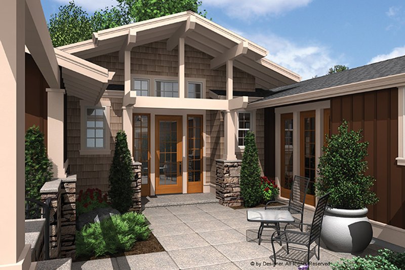 House Plan Design - Exterior - Front Elevation 4 for Traditional House Plan #48-861 - 2 bed, 2.5 bath