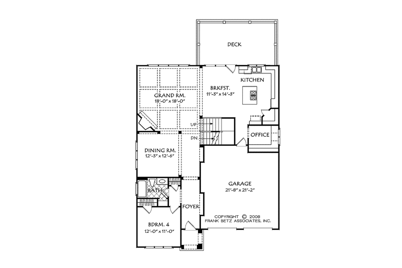 Home Plan - Floor Plan - Main Floor for European House Plan #927-532 - 4 bed, 3 bath