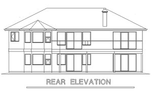 Exterior - Rear Elevation for Ranch House Plan #18-105 - 2 bed, 2 bath