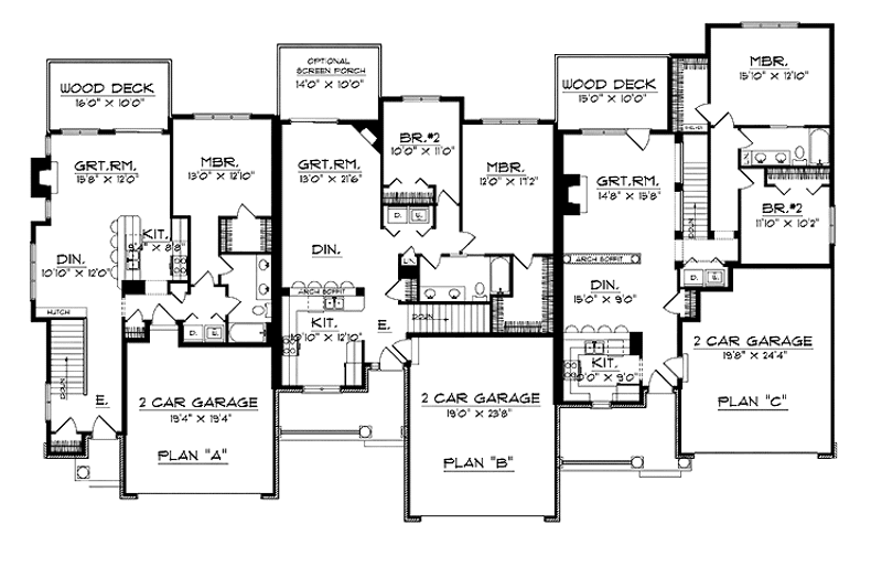 Dream House Plan - Floor Plan - Main Floor for Ranch House Plan #70-1397 - 5 bed, 3 bath