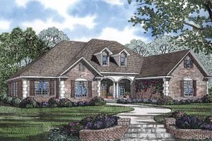 Colonial Exterior - Front Elevation Plan #17-2847