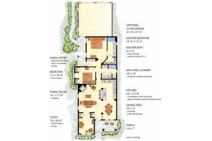 Floor Plan - Main Floor for Country House Plan #410-3560 - 2 bed, 2 bath