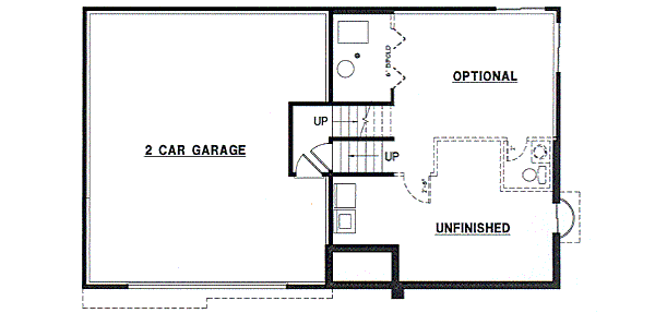 Traditional Floor Plan - Lower Floor Plan #67-633