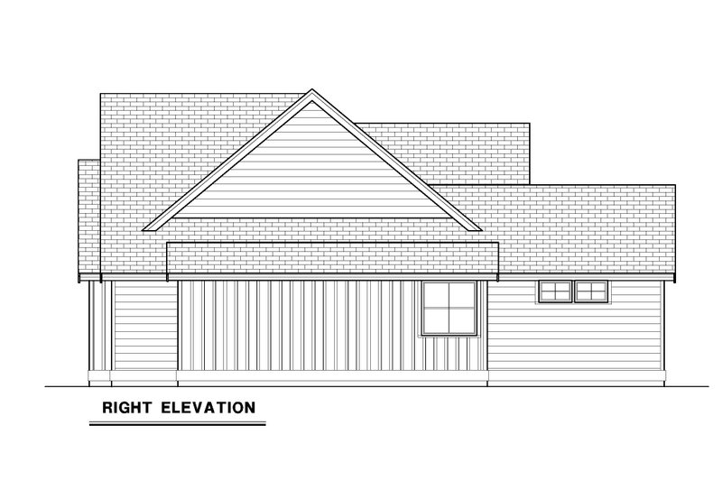 House Design - Exterior - Other Elevation for Craftsman House Plan #1070-203 - 3 bed, 2 bath