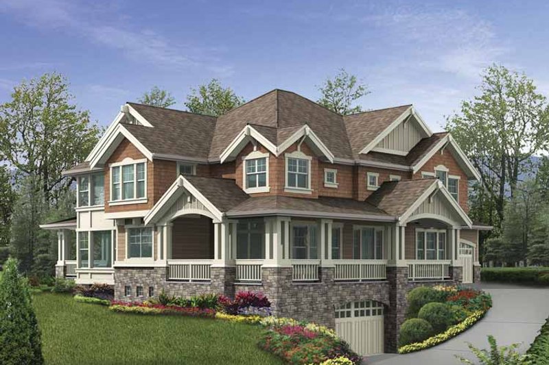 House Blueprint - Craftsman Exterior - Front Elevation Plan #132-487
