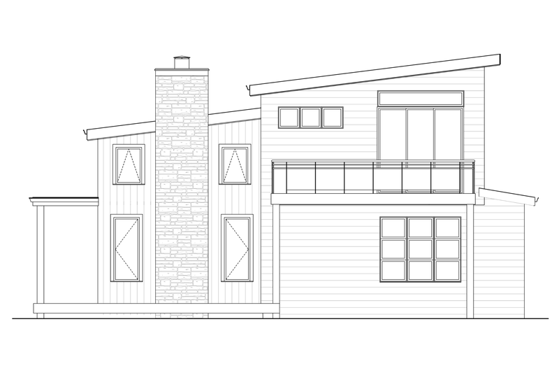 Architectural House Design - Exterior - Other Elevation 1 for Contemporary House Plan #1108-17 - 3 bed, 2 bath