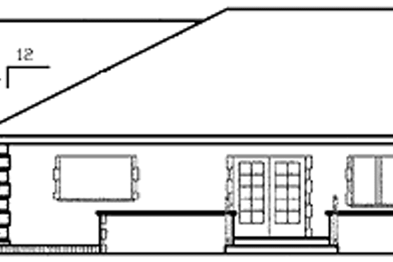 Exterior - Rear Elevation for European House Plan #60-1027 - 3 bed, 3 bath