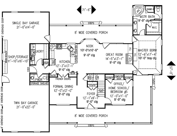 House Design - Victorian Floor Plan - Main Floor Plan #11-277