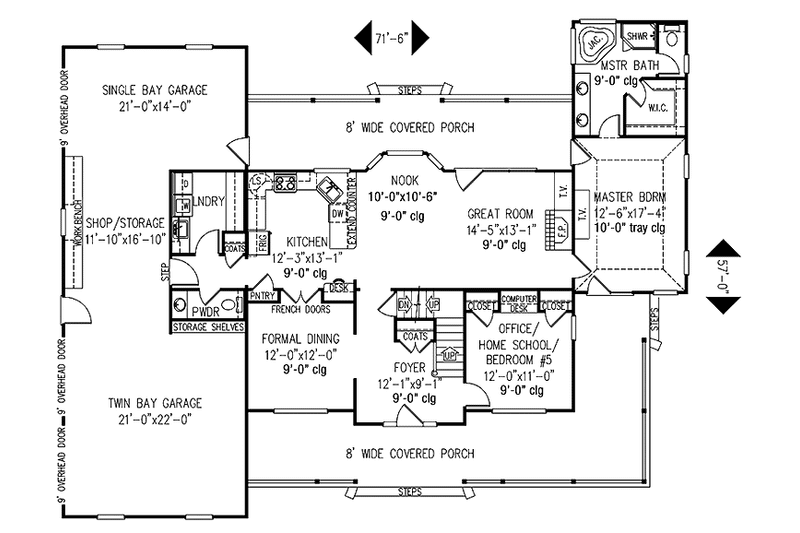Home Plan - Floor Plan - Main Floor for Victorian House Plan #11-277 - 4 bed, 2.5 bath