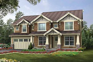 Craftsman Exterior - Front Elevation Plan #132-439