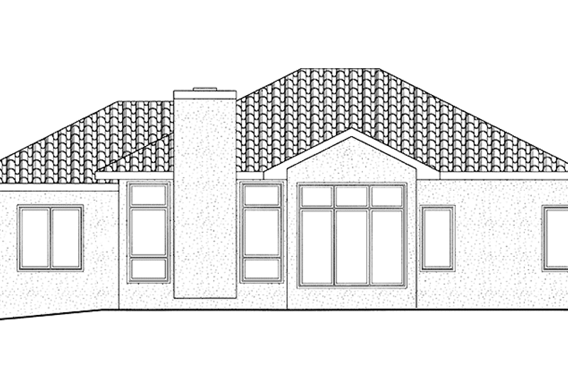 Architectural House Design - Exterior - Rear Elevation for Colonial House Plan #1001-83 - 4 bed, 3.5 bath
