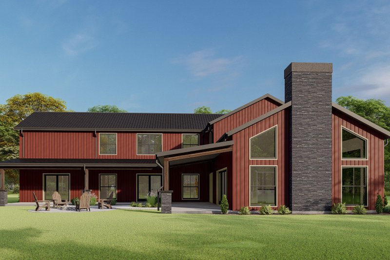 House Plan Design - Exterior - Other Elevation 3 for Barndominium House Plan #1092-45 - 5 bed, 4.5 bath