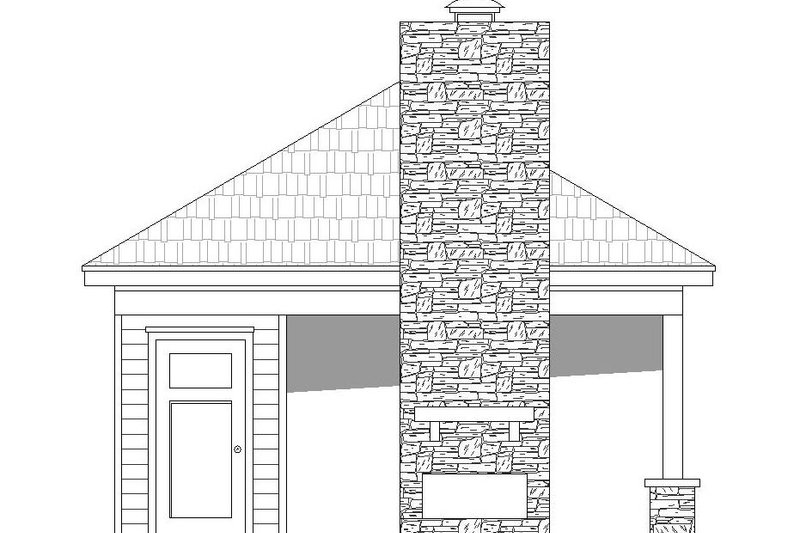 House Plan Design - Exterior - Other Elevation 1 for Country House Plan #932-114, 1 bath