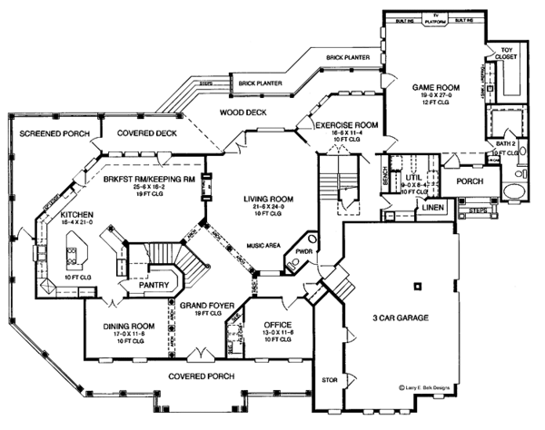 House Blueprint - Victorian Floor Plan - Main Floor Plan #952-109