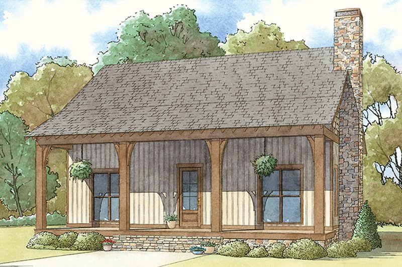 Architectural House Design - Country Exterior - Front Elevation Plan #17-3413