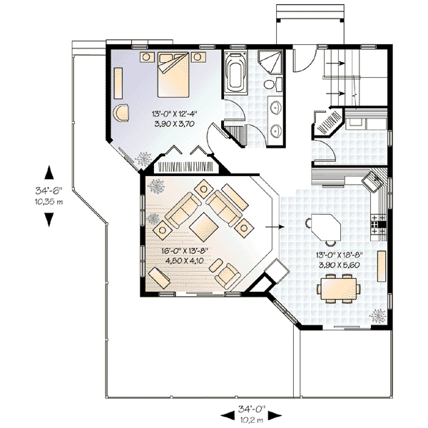 Dream House Plan - Modern Floor Plan - Main Floor Plan #23-423