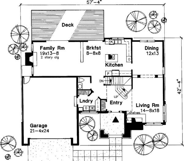 House Plan Design - Prairie Floor Plan - Main Floor Plan #320-551
