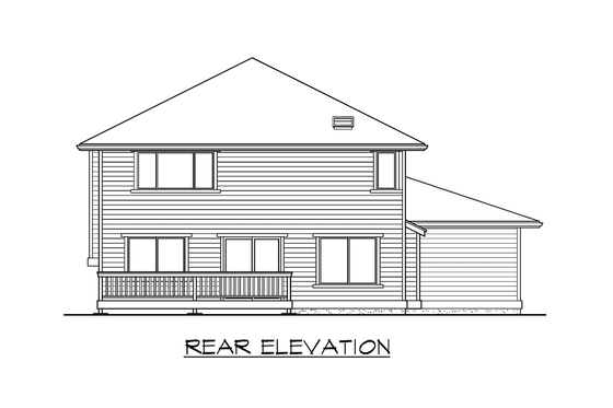 Exterior - Other Elevation 2 for Traditional House Plan #132-105 - 2 bed, 2.5 bath