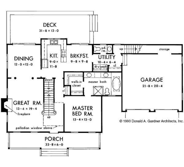 Architectural House Design - Country Floor Plan - Main Floor Plan #929-67