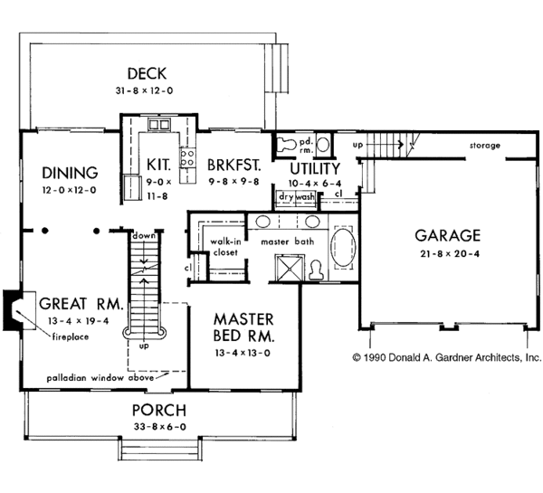 House Blueprint - Country Floor Plan - Main Floor Plan #929-67