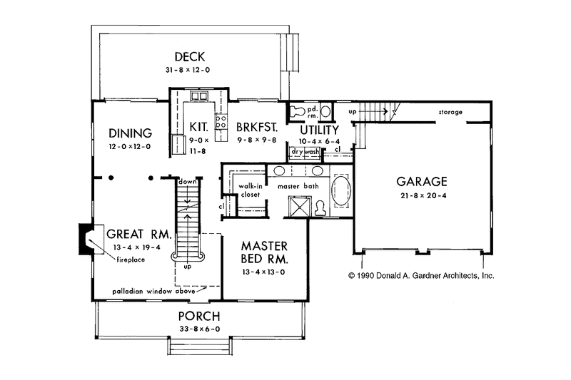 Home Plan - Floor Plan - Main Floor for Country House Plan #929-67 - 3 bed, 2.5 bath