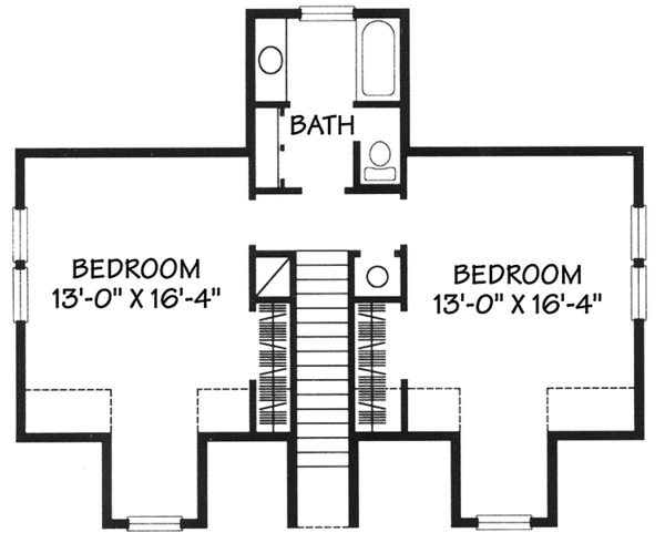 Architectural House Design - Country Floor Plan - Upper Floor Plan #140-183