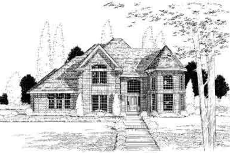 European Style House Plan - 3 Beds 2.5 Baths 2927 Sq/Ft Plan #312-144