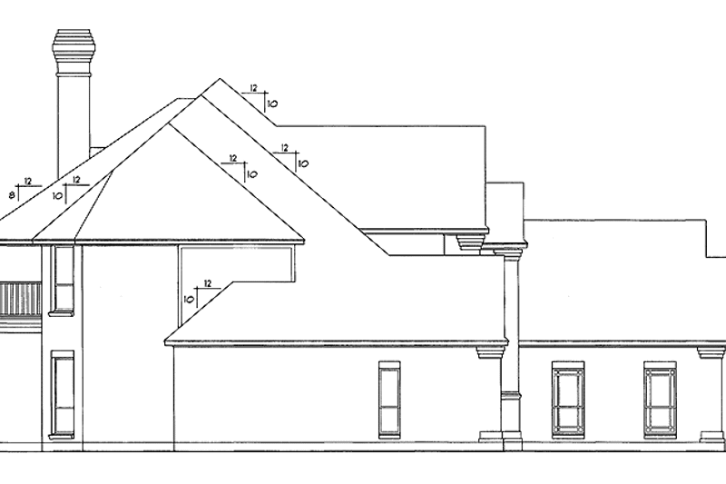 Home Plan - Exterior - Other Elevation for Country House Plan #40-492 - 3 bed, 3.5 bath