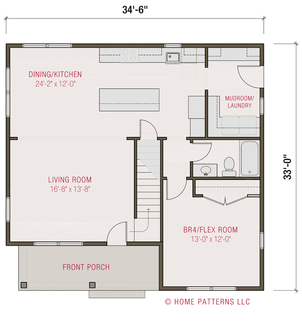 Dream House Plan - Farmhouse Floor Plan - Main Floor Plan #461-102