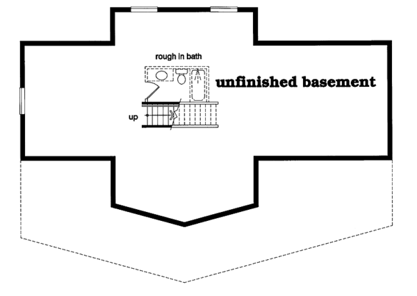 Architectural House Design - Cabin Floor Plan - Lower Floor Plan #47-871