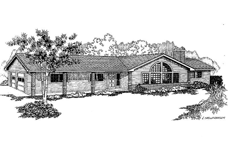 Dream House Plan - Ranch Exterior - Front Elevation Plan #60-802