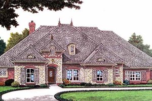 Architectural House Design - Country Exterior - Front Elevation Plan #310-1236
