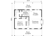 Farmhouse Style House Plan - 2 Beds 1 Baths 923 Sq/Ft Plan #406-153 