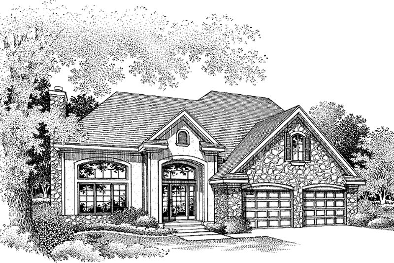 Architectural House Design - Traditional Exterior - Front Elevation Plan #320-528