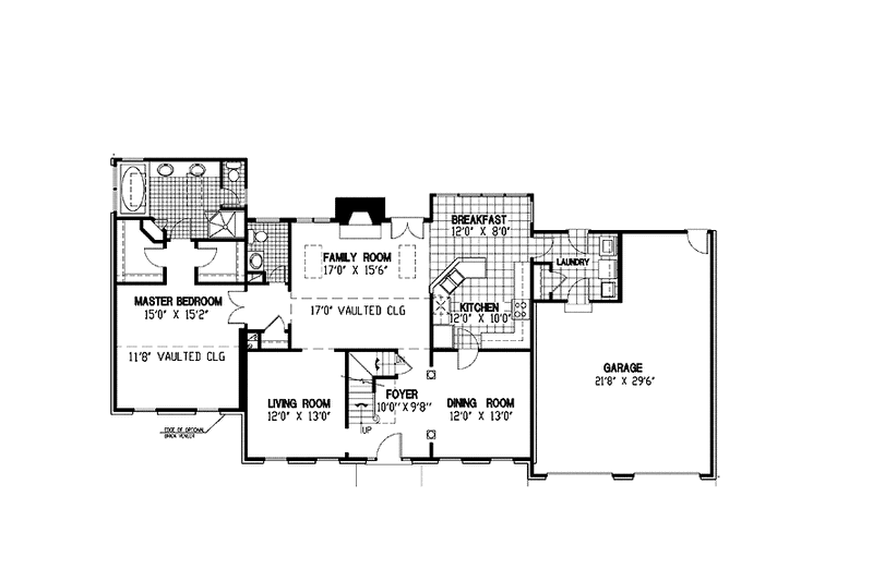 Home Plan - Floor Plan - Main Floor for Colonial House Plan #953-72 - 4 bed, 2.5 bath