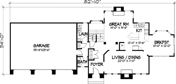House Plan Design - Mediterranean Floor Plan - Main Floor Plan #320-1427