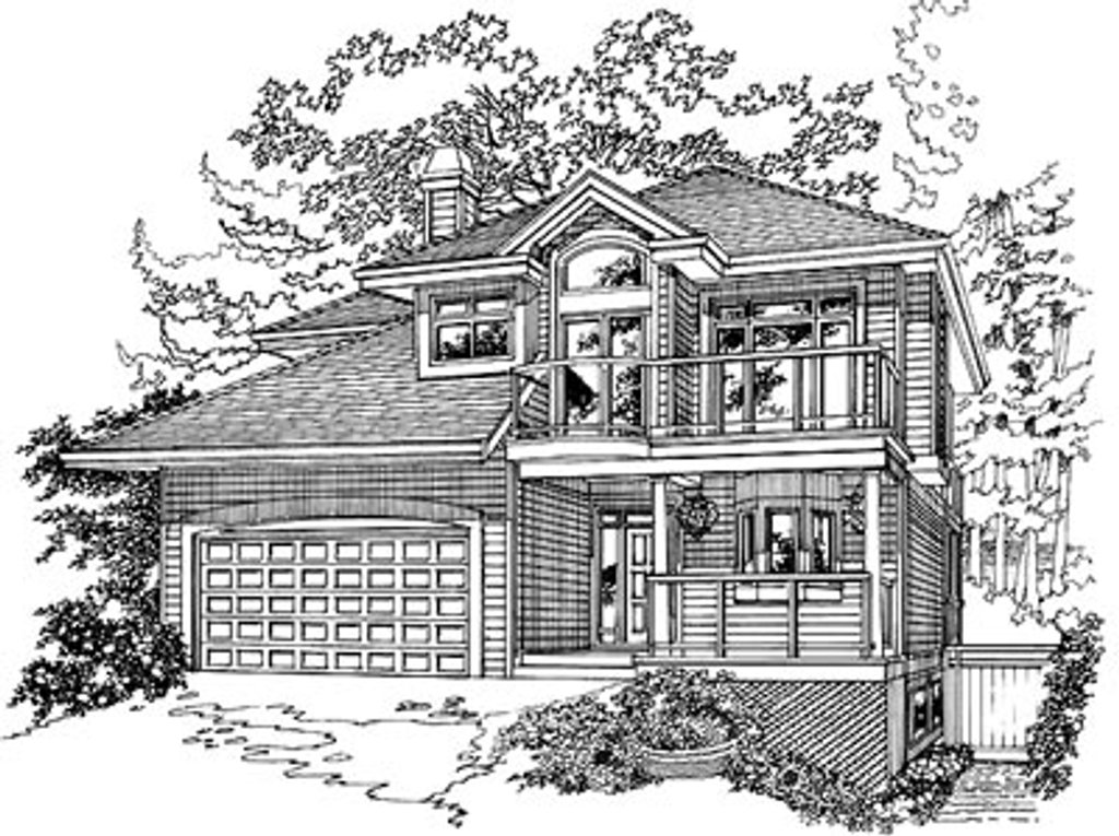Exterior - Front Elevation 2 for Traditional House Plan #47-357 - 3 bed, 2.5 bath