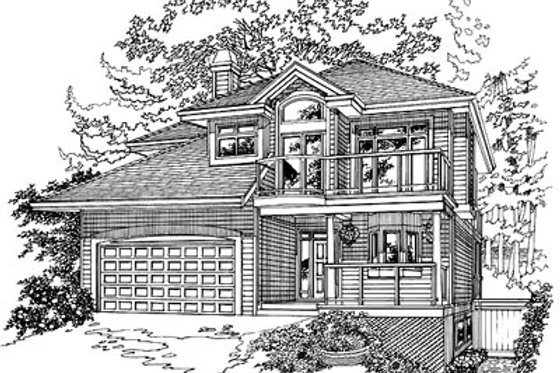 Exterior - Front Elevation for Traditional House Plan #47-357 - 3 bed, 2.5 bath