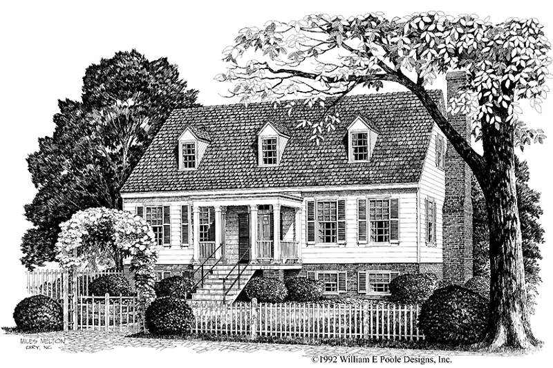 Home Plan - Colonial Exterior - Front Elevation Plan #137-352