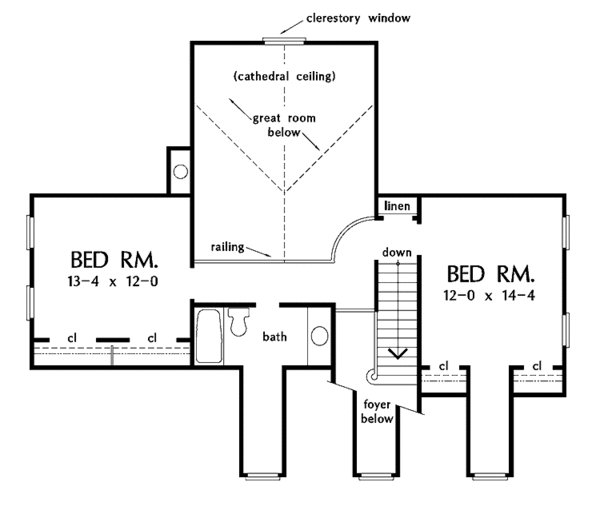 Dream House Plan - Country Floor Plan - Upper Floor Plan #929-154