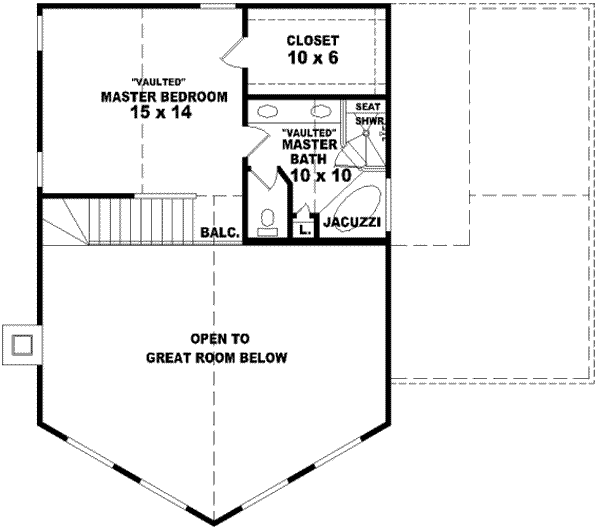 Contemporary Floor Plan - Upper Floor Plan #81-711