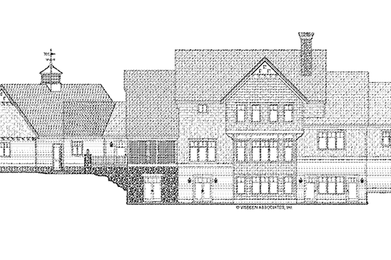 Home Plan - Exterior - Rear Elevation for Traditional House Plan #928-72 - 5 bed, 4.5 bath